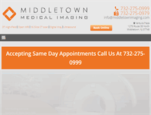 Tablet Screenshot of middletownimaging.com